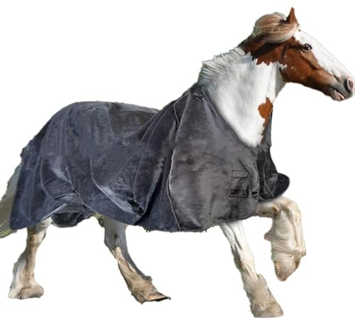 Couverture de pluie pour cheval, couverture de pluie réglable, chaude en flanelle respirante pour l'hiver – Couverture imperméable pour l'hiver – Drap de pluie pour cheval de qualité supérieure