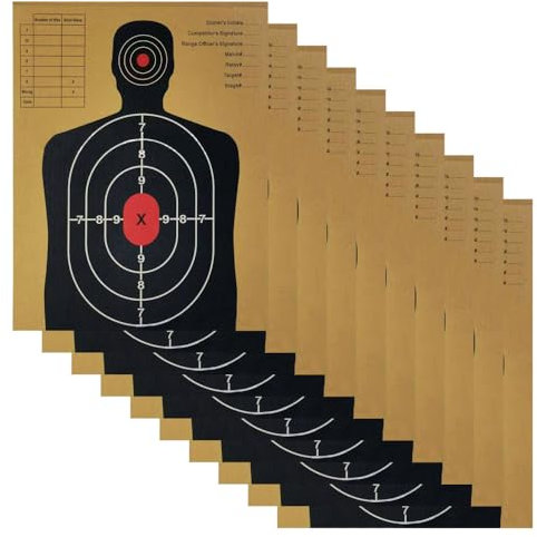 Papierzielen, 10 Stück 33x40x1 cm Pappzielscheibe, Schießpapierzielen aus Pappe für den Außenbereich Zielscheiben im Freien, Bogenschießen, Darts