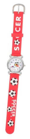 WOFASHPURET Kinderuhr Cartoon Fußball Quarzuhr Mit Verstellbarem Silikonarmband Langlebig Klar Ablesbar Und Komfortabel Für Mädchen Und Jungen Im Schulalter