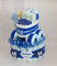 Windeltorte | Windeltorte mit Windelkinderwagen mit Schlafbär (blau) | Windelgeschenk Junge