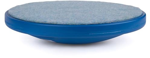Sport-Thieme Sportkreisel | Koordinations- und Gleichgewichtstraining | Rutschhemmende Fliesauflage | Belastbar bis 120 kg | Kunststoff | Ø 40 cm | Blau