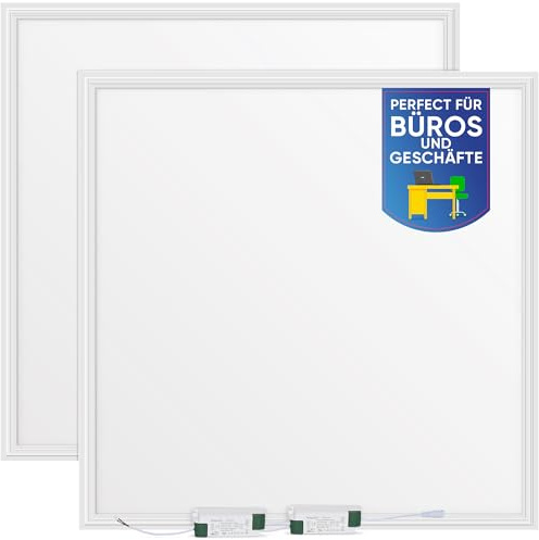 LECOM 2x LED Rasterleuchte 62x62 Neutralweiß 4000K CRI90 für Rasterdecken
