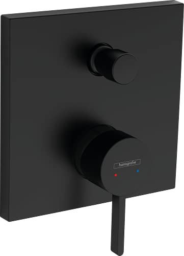 hansgrohe Finoris Miscelatore monocomando vasca ad incasso con valvola antiriflusso (EN1717), nero opaco, 76416670