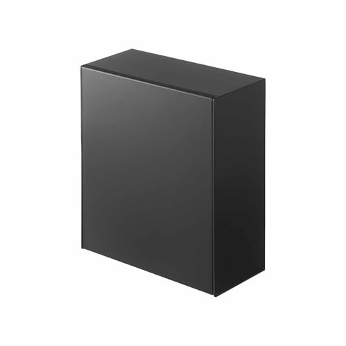YAMAZAKI 5434 TOWER Film Hook Storage Box, black, ABS Resin, 17 x 8.7~16 x 20 cm