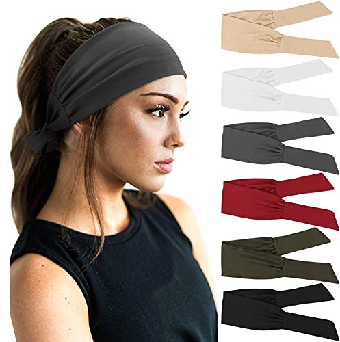 DRESHOW 6 Pezzi Donna Fasce per Capelli da Yoga Allenamento Sportivo Fasce per Capelli Accessorio per Capelli Carino