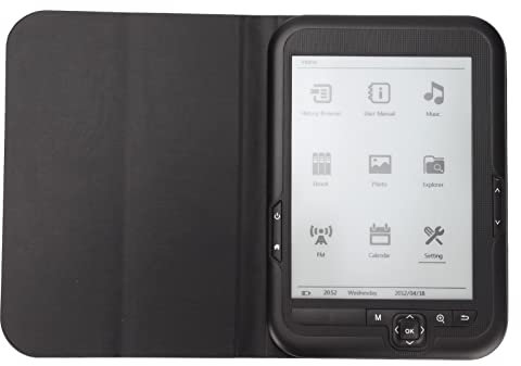 ASHATA E Reader, HD Ink Screen E Reader, 6inch 800x600 E Reader E Book, Eye Protection E Reader Devices, Support TXT DOC PDF FB2 HTML PDB EPUB MOBI RTF (16GB)