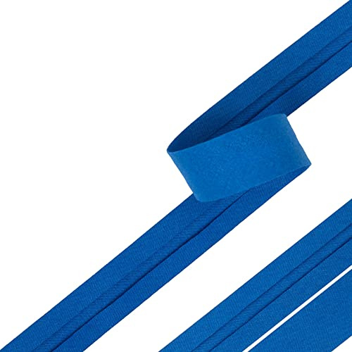 Bias Binding Tape for Sewing, Bias Tape, Bunting Tape, 20mm Single Fold, 100% Cotton, 30 Colours (Royal Blue)