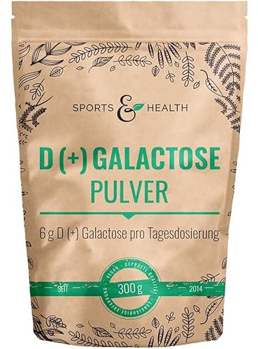D (+) Galactose Pulver – 300g – 50 Portionen – 6g D(+) Galactose pro Tagesdosierung – Einfachzucker – Schleimzucker – ohne Zusatzstoffe – Vegan