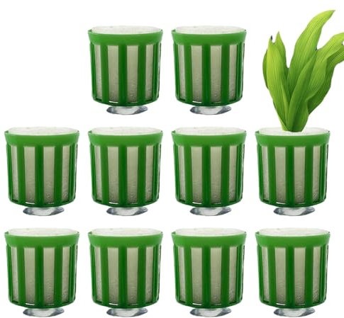 Aquatic Plant Holder - 10 Pack Easy-Install Aquarium Plant Weights, Plant Fixing Pot | Fixed Fish Tank Plant Basket, Decoration, Aquarium Landscape Supplies For Fish Tank, Aquarium