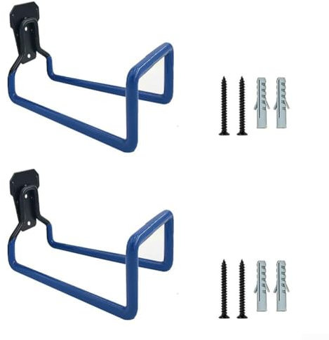 SPORTARC Supporto per tubo da giardino da parete, confezione da 2, con design in gomma antiscivolo per una conservazione sicura (blu)