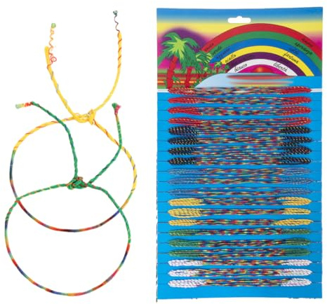 YUVKIN 100 Pezzi Braccialetti dell'Amicizia, Braccialetto da Surfer, Fatto a Mano in Tessuto Intrecciato, Braccialetto Boho Brasiliano per Donna