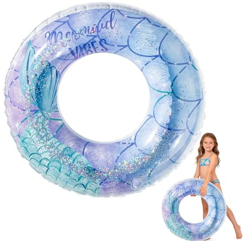 Bouée de natation pour enfants de 4 à 9 ans - Brassards de natation transparents et anti-fuite
