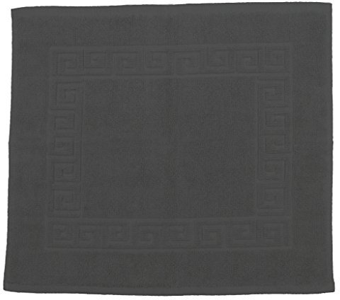 Julie Julsen Badvorleger 50 x 40 cm Premium Qualität 900 gm2 in aktuellen Farben und 4 Größen aus Baumwolle Badematte Badteppich Duschvorleger Design Spirale Anthrazit