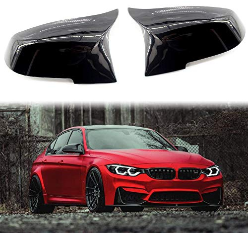 Carrfan Carcasas de Espejos Retrovisores ala Lateral Espejo Tapa Negro Brillante par Apto para BMW F32 F30 F31 F33 F36