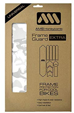 All Mountain Style Fahrrad Rahmenschutz Universeller MTB Rahmenprotektor, 10-teiliger Satz, Hochfester Honigwaben-PVC, Gelbfrei, Fahrradschutz