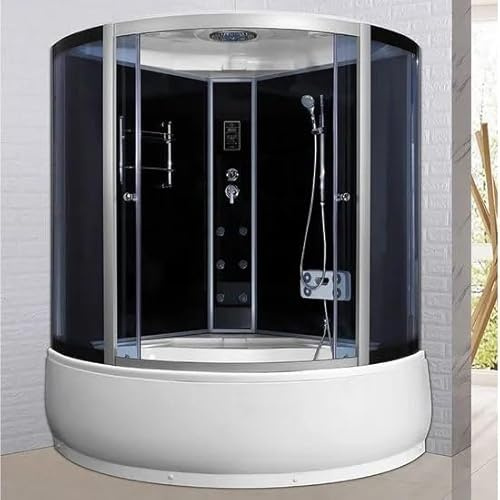Bagno Italia Box doccia con vasca cabina a 6 getti idromassaggio 135x135 cm bluetooth ozonoterapia cromoterapia