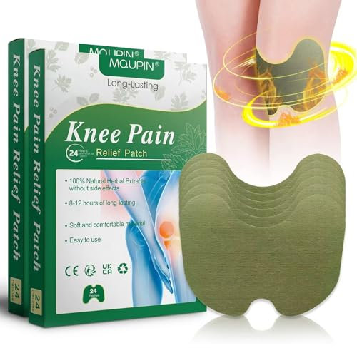 MQUPIN 48 pezzi cerotti per ginocchio,cerotti schiena antidolorifici,cerotti riscaldanti, cerotti muscolari,Cerotti Cervicale, Fasce riscaldanti a Calore Terapeutico per Dolori di Collo, Spalla, Polso