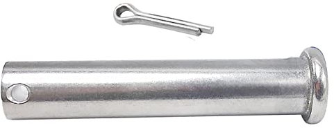 CREULT Broches cylindriques à tête plate M12 x 55mm Cheville de trou de position goupilles fendues assorties attache de machine métrique acier inoxydable (2 pièces)