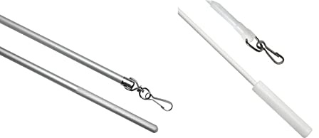 GARDINIA 506 Lance-Rideau, 100 cm, Aluminium & Lance-Rideau, Métal, Blanc, 100 cm