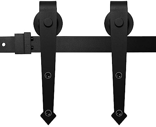 Jopassy Schiebetürbeschlag 200cm - 6.6FT, Schiebetür Schiene bis 150kg, Schiebetürsystem, Schiebetürbeschläge, Schiebetüren Schiebetürsystem, Pfeil