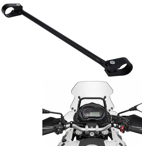 Tunejoy Barra Trasversale Moto 22mm Manubrio per l'Equilibrio del Motocicletta in Alluminio Barra di Bilanciamento di Moto Regolabile per Moto da Cross 400mm Nero