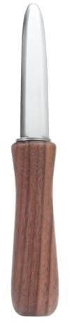 PRETYZOOM Cuchillo Para Ostras De Acero Inoxidable Herramientas Para Abrir Ostras y Almejas Mango De Madera Grueso Herramienta Para Abrir Cortador De Mariscos Utensilio De Cocina Para Uso