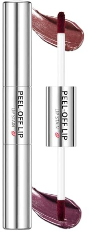 Prreal Gloss à lèvres à double extrémité, gommage à lèvres double face, finition mate, imperméable, longue durée de vie, naturel hautement pigmenté, 01