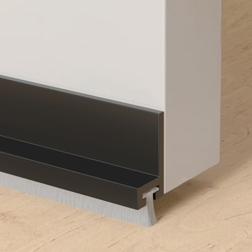 ZMZaoan 100cm Bianco Paraspifferi per Porte, Sottoporta Anti Insetti in Silicone, Sotto Porta per Scarafaggi, Guarnizione Porta a Spazzola per Blindata contro Freddo, Umidità e Rumori (nero, 100cm)