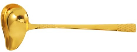 MUELODSIC Cucharón Para Salsa Vertedor Creativo De Acero Inoxidable 304 Grueso Color Dorado Utensilio Multiusos Para Cocina Hogar Servicio De Salsas