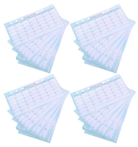 Gadpiparty Recharges pour Classeur A6 à 6 Anneaux – 10 Carnets de Planificateur Mensuel Inserts de Calendrier Dégradé – 14 Feuilles par Carnet en Papier Épais Anti-Bavure – pour Organisation