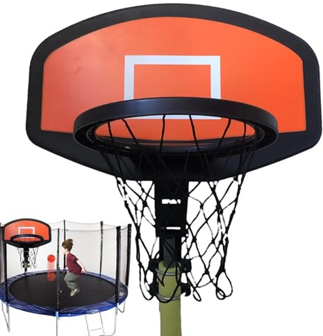 Generico Basketkorg studsmatta - 28 cm hållbar cirkel, barnstöd inomhus | Professionell metahopp för utomhus trädgård plus säker lekutrustning och universell monteringsmaterial