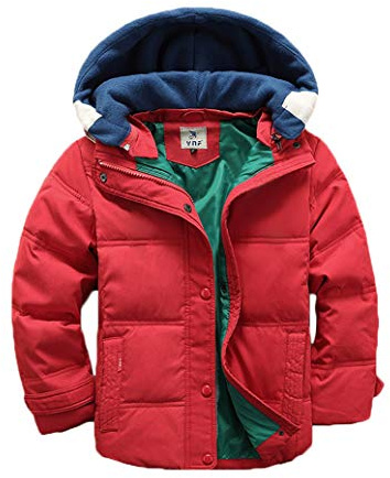 Vinmin Kids Winter Latest Thicken Hooded Jacket Warm Quilted Coat Casual Outdoor Cool Cute for Boys Girls Autumn Spring