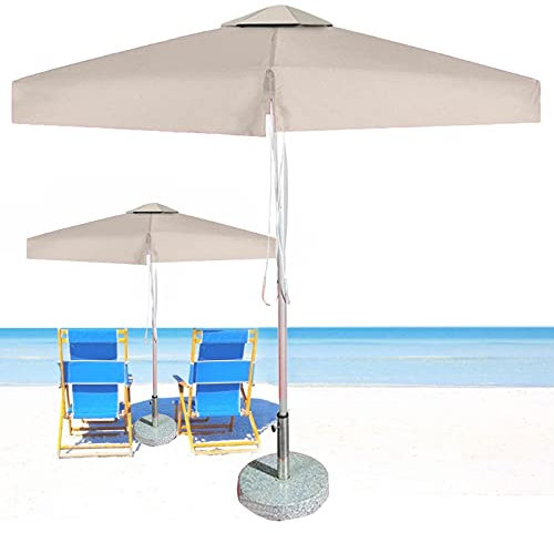 0℃ Outdoor 2x2m Balkonschirm Sonnenschirm, Rechteckiger, Marktschirm UV-Schutz UPF 50+, Regenfest Gartenschirm, Terrassenschirm, Sonnenschutz für Garten, Balkon und Terrasse,Khaki