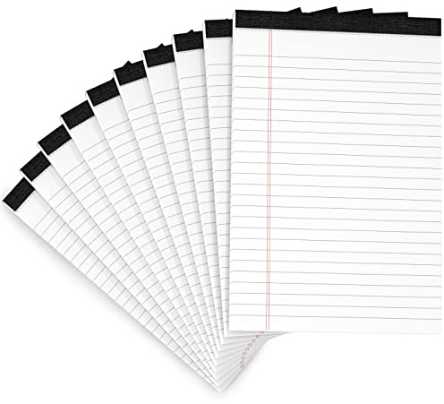 10 Pack Legal Pads Writing Pad 5x8 Inch Lined Writing Note Pads 5x8 Notepad