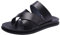 Harssidanzar Herren Männer Sandalen Hausschuhe Cross Straps Slide Slip on Flip Flops für Männer Toe Ring Style KM221EU, Schwarz, größe 43