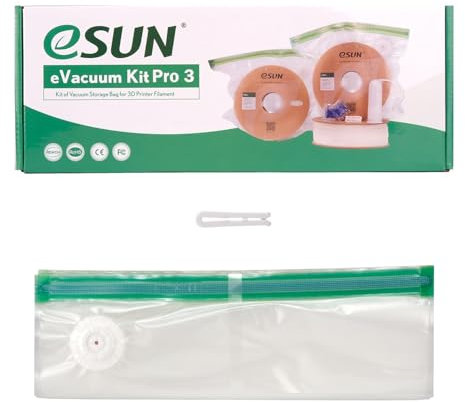 eSUN 3D Printing Filament Vacuum Storage Bag, 5pcs Spool Storage Sealing Bags Dust Proof Humidity Resistant for Keeping Filament Dry, 5 Vaccum Bags Only