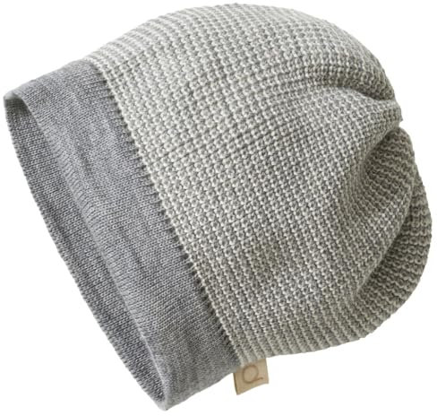 Disana Beanie Baby, Kind - 100% Bio-Merino – atmungsaktiv, bequem & weich - Unisex 42-54 cm – nachhaltig & fair – angenehme Wärme, Kopf an - Made in Germany | Grau-Natur Gr. 3