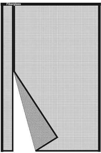 Risareyi Magnétique Moustiquaire Porte Fenetre 200x215cm, Noir Maille Fibre de Verre, Ouverture Latérale Rideau Moustiquaire Aimantée para Balcon, Anti-Insectes, Fermeture Automatique