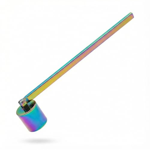 ZHU IN SY Candle Snuffer, Candlesnuffers Wick Snuffer Candle Accessory, Stainless Steel Wick Flame Extinguisher for Putting Out Candle Flame Safely (Colorful Candle Snuffer A)