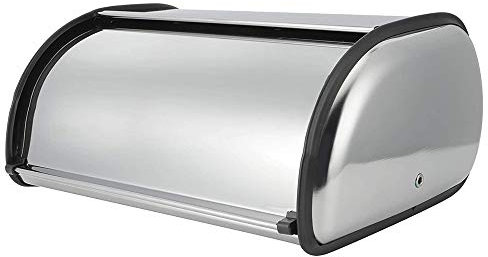 Boite A Pain, Huche A Pain, Support de La BoîTe à Pain en Acier Inoxydable de Grande Capacité, Conteneur de Bac, Organisateur de Rangement de Cuisine-44 x 27 x 18 cm