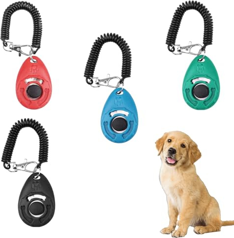 4 Clicker per cani, Clicker per cani, Clicker per addestramento per animali da compagnia con dragone,Clicker educativi formazione, professionale Clicker Dog Dressage per cani, gatti, cavallo.