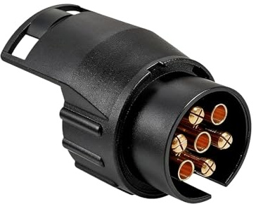 HoxzoDa Adaptador Enchufe Remolque 7 a 13 Pines, 12V Mini Conector EU para Coche, Caravana & Autocaravana – Conversión Sencilla de Señalización y Alimentación Eléctrica