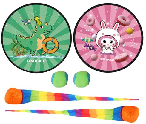 Cotton Toss and Catch Ball, Portable Beach Disc, Feature with Catch Ball, Heavy Duty Outdoor Baseball Toy, Family Yard Gear with Sturdy Build, School Outside for Girls