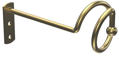 INTERDECO Drapierhaken/Raffhaken Metall in Messing farbig (1 Paar)