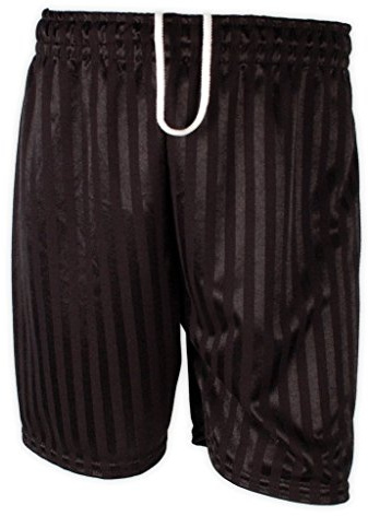 Home Crafts Men Women Boys Girls Summer Gym Football Cycling Indoor Outdoor Games Shadow Stripe PE Shorts Drawstring (Medium, Black)