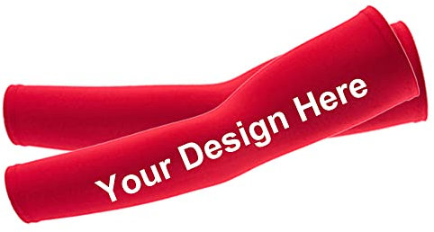 TopTie Personalizado Mangas para Brazos Manguitos Bicicleta y Running Manguitos Ciclismo Protectora Solar de Brazo de Voleibol, Fútbol, Baloncesto Hombres y Mujeres 1 par