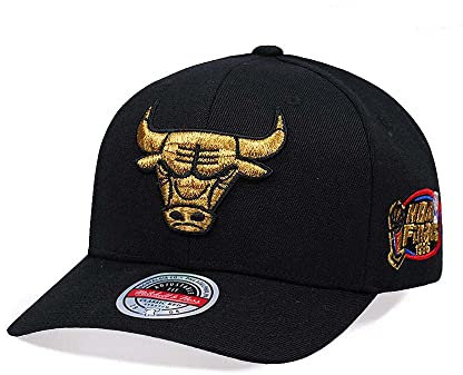 Mitchell & Ness NBA/HWC - Black Gold - Classic Red Snapback Cap, Chicago Bulls