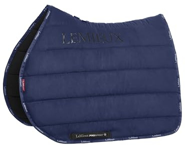 LeMieux GP Work Pad - Fits Under General Purpose and Jumping Saddles - High Wither Profile & Girth Keeper - Navy - Large