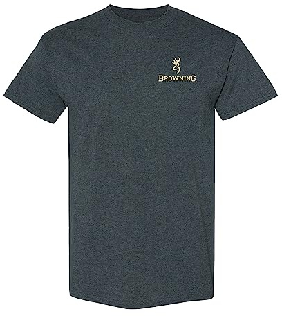 Browning Short Sleeve Graphic T-Shirt, JM Browning Hunt (Dark Heather), X-Large