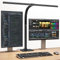KableRika Schreibtischlampe LED Dimmbar, 1200lm 80cm ultrahell Augenschutz Arbeitslampe mit Metallfuß, 24W Schwanenhals Büro Tischlampe für Homeoffice, Monitor Lampe mit 6 Farbmodi, Auto-Dimmen